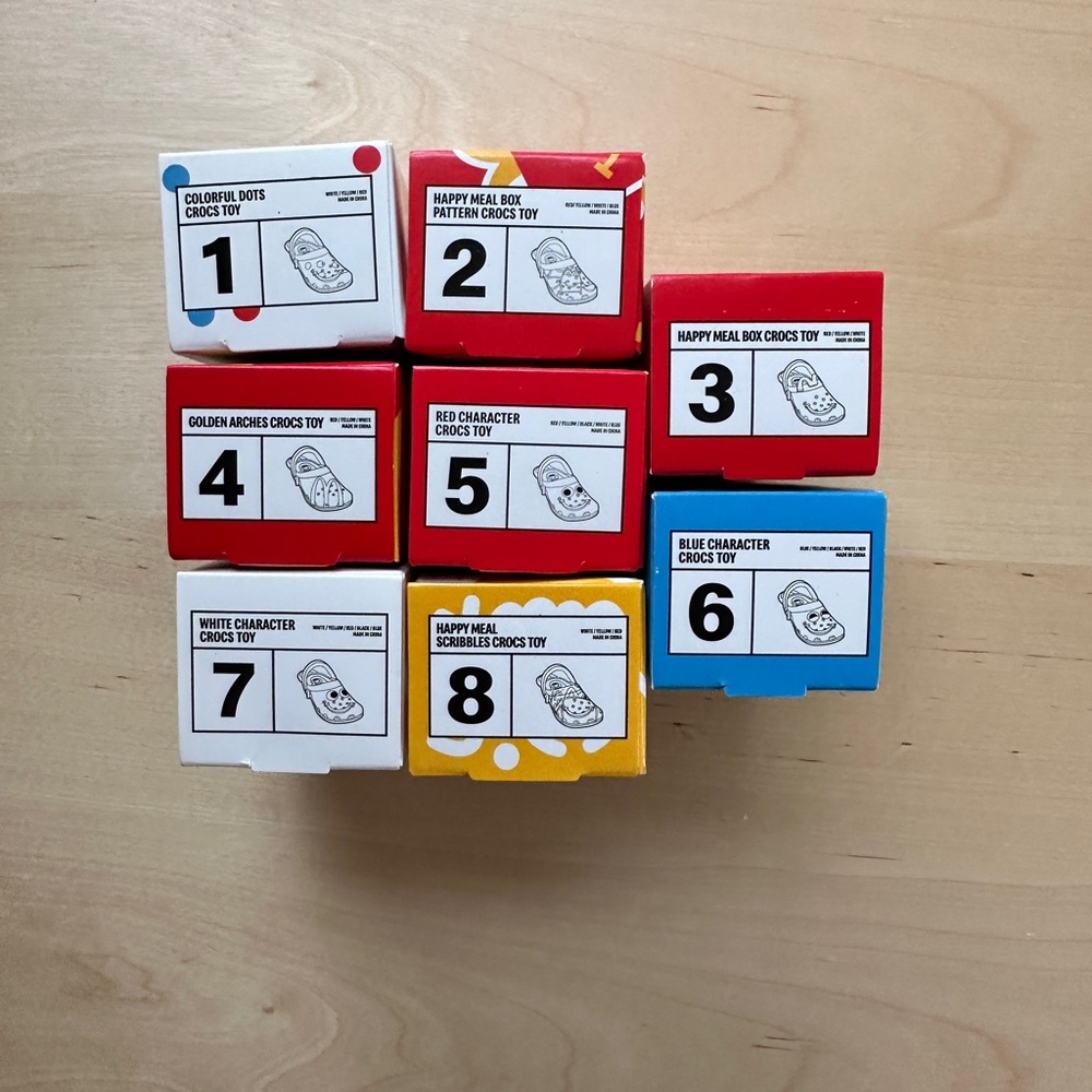 2024 McDonald’s x Crocs Happy Meal Toy—complete set